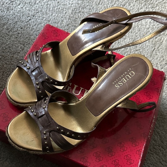 Guess Shoes - Guess Brown Strappy Heels
